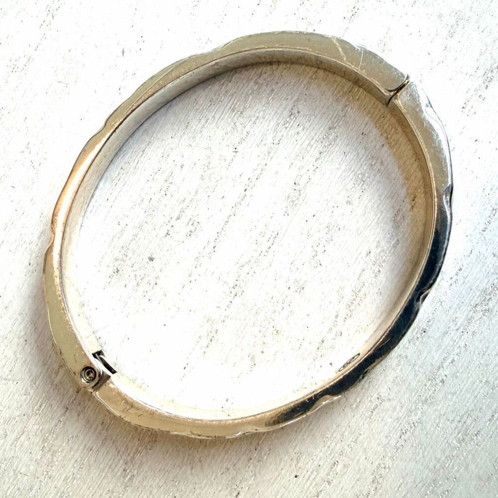 Brighton Silver-Plated Hinged Quote Bangle Bracelet - Picture 8 of 9